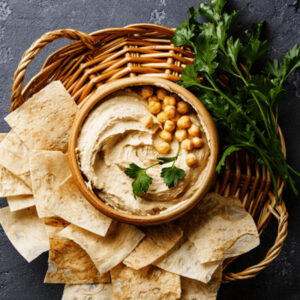 Homemade Hummus and Pita Chips