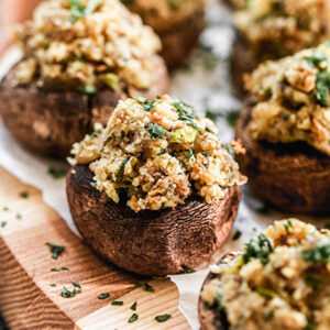 Sausage-stuffed mushrooms