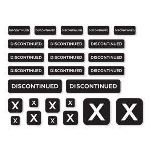 Discontinued and X Labels - Combo Sheet