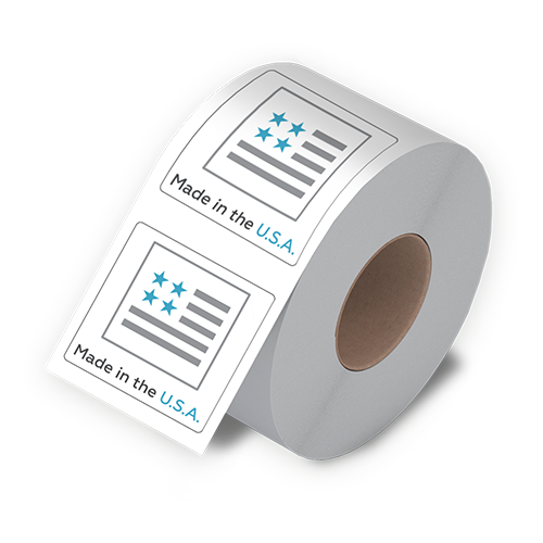 Made in USA - Color Logo (Roll of 100)