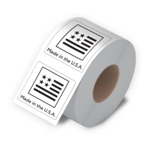 Made in USA - Black Logo (Roll of 100)